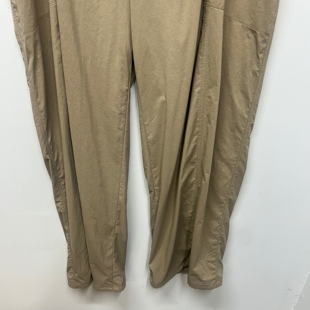 Prana Koen Mid Rise Wide Leg Pants Tan Khaki Hiking Outdoor Large hiking - Picture 4 of 11